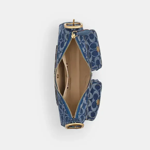 Coachtopia Cargo Shoulder Bag In Upcrafted Signature Denim - Picture 4 of 9